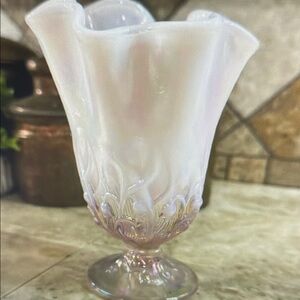 Elegant Iridescent Glass Vase